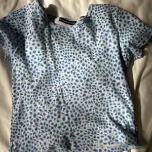 Brandy Melville blue cheetah print shirt!